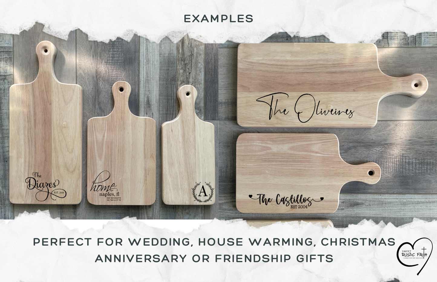 Custom Engraved Family Name Cutting Board